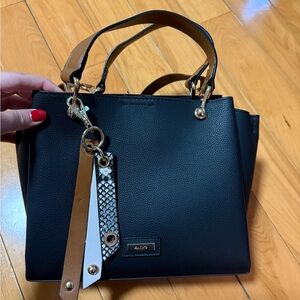Aldo Black and Brown Tote with Gold Accents